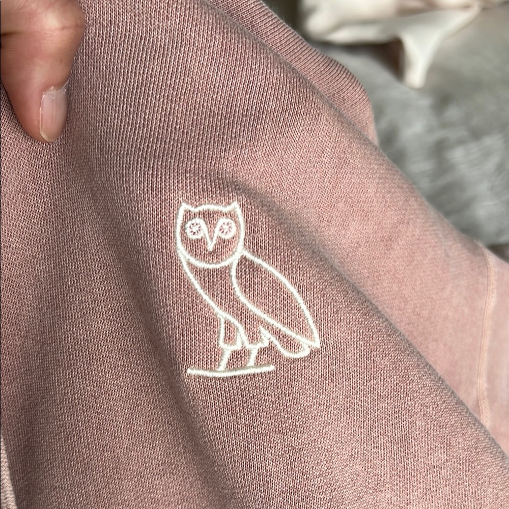 OVO Pink Sweater with Owl Logo. Mint condition size XS